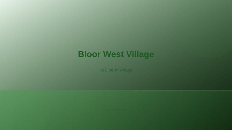 Bloor West Village neighbourhood, Toronto