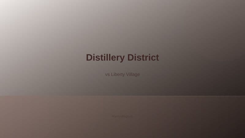 Distillery District neighborhood